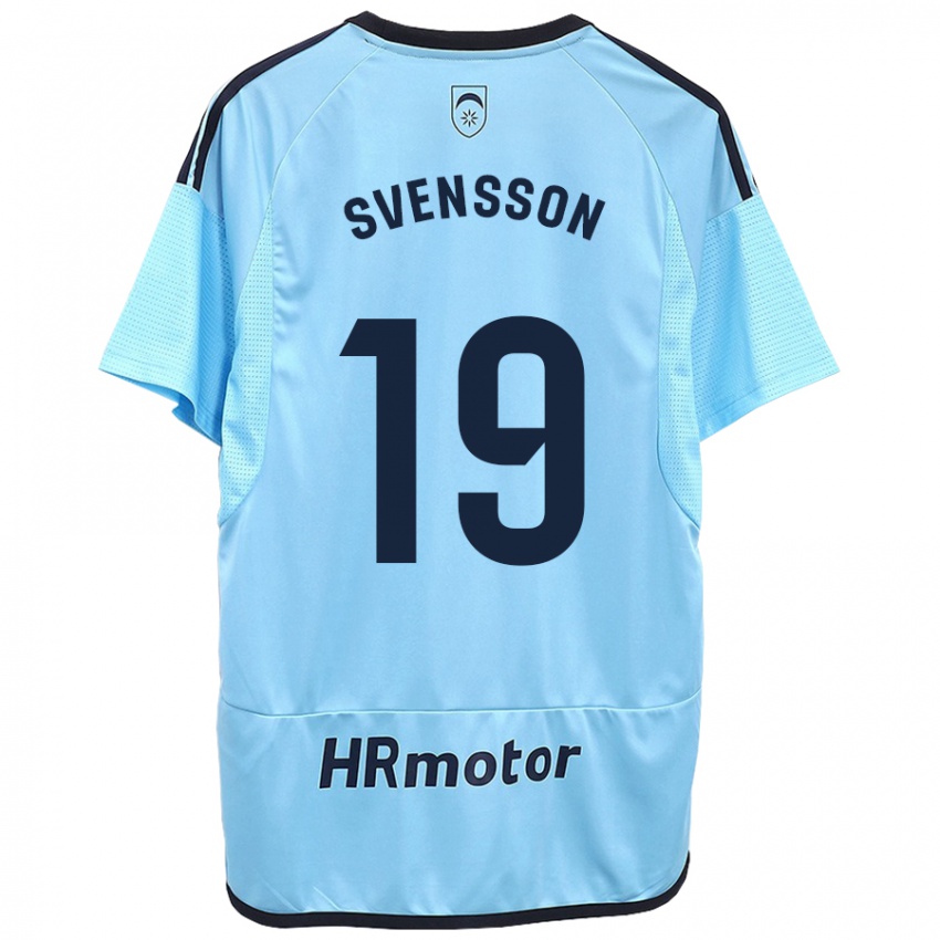 Kinder Max Svensson #19 Blau Auswärtstrikot Trikot 2023/24 T-Shirt