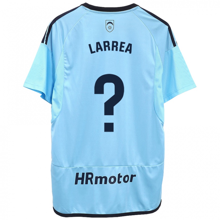 Kinder Unai Larrea #0 Blau Auswärtstrikot Trikot 2023/24 T-Shirt