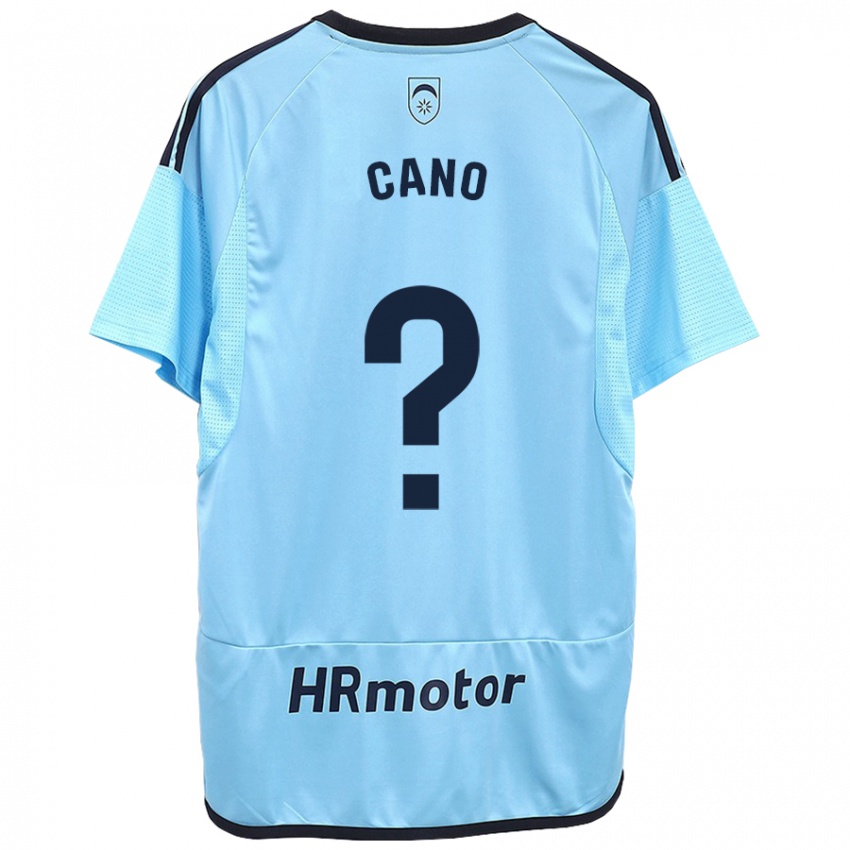 Kinder Javi Caño #0 Blau Auswärtstrikot Trikot 2023/24 T-Shirt