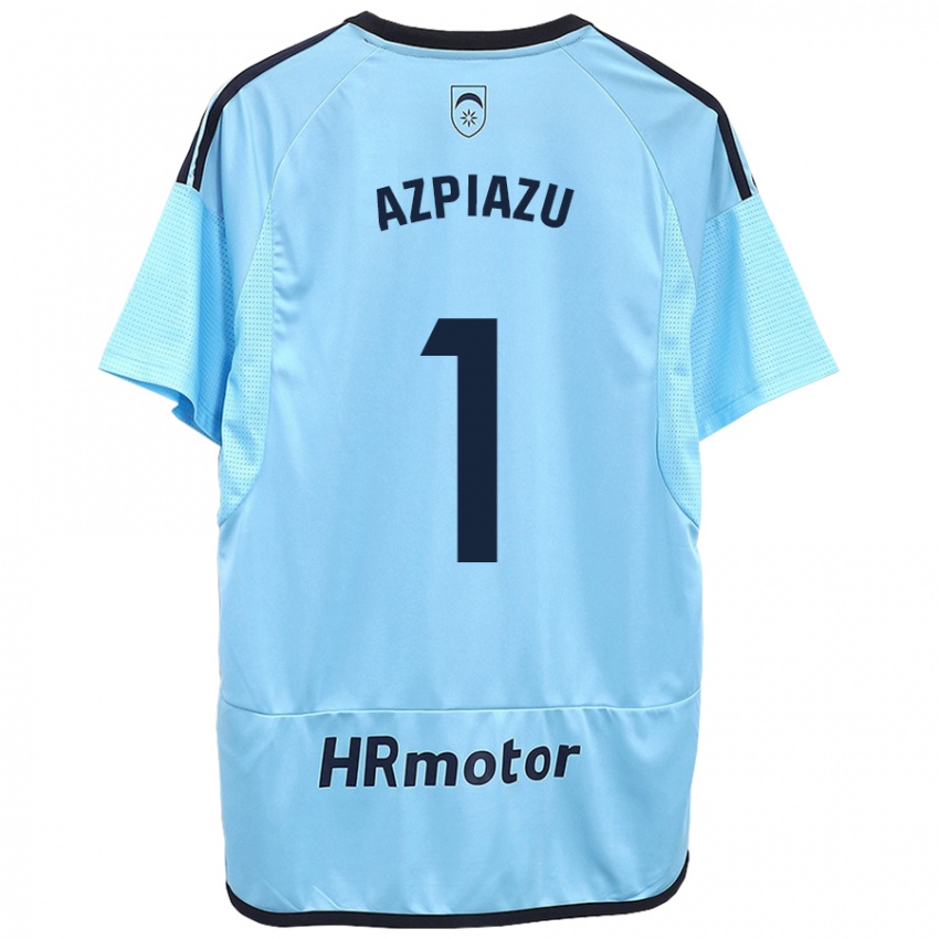 Kinder Nahia Azpiazu Moreno #1 Blau Auswärtstrikot Trikot 2023/24 T-Shirt