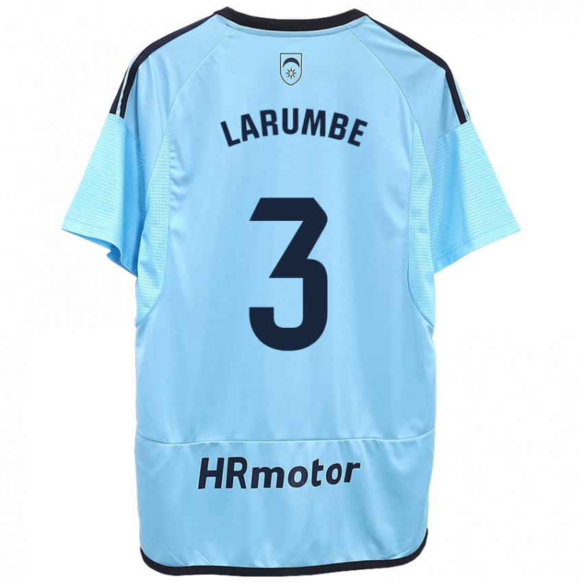 Kinder Saioa Larumbe Beloqui #3 Blau Auswärtstrikot Trikot 2023/24 T-Shirt