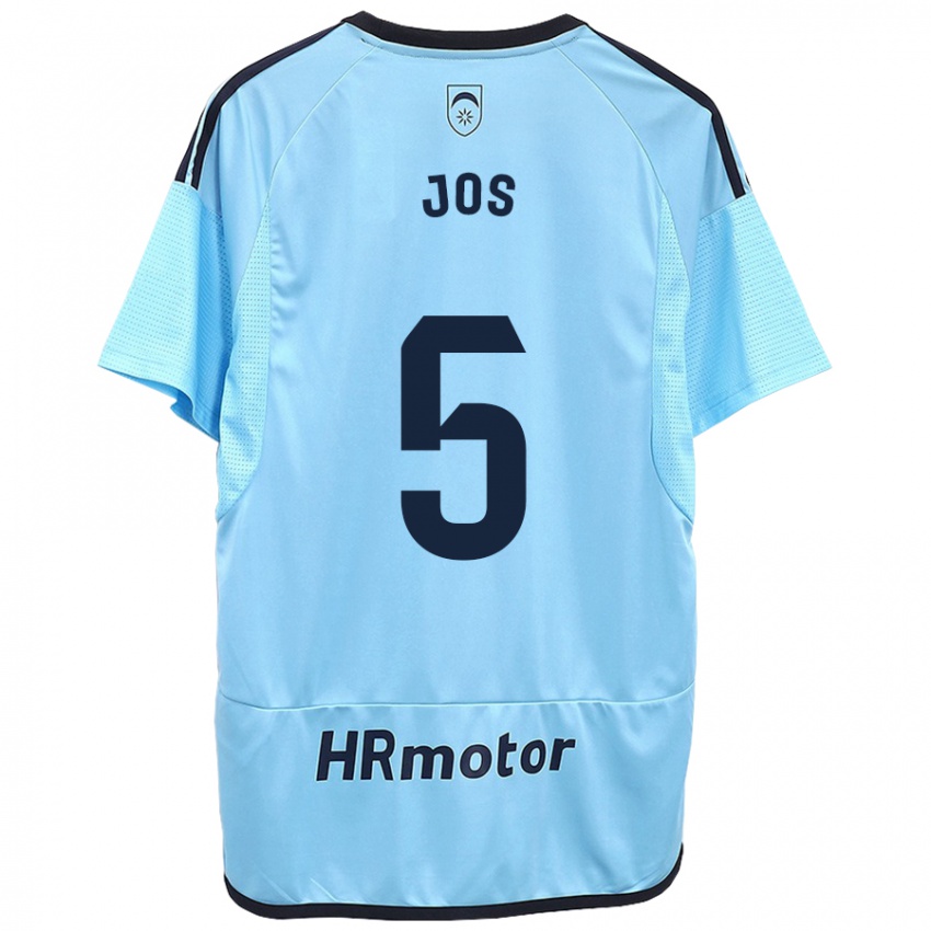 Kinder Josune Urdaniz Maurin #5 Blau Auswärtstrikot Trikot 2023/24 T-Shirt