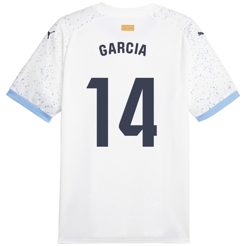 Kinder Aleix García #14 Weiß Auswärtstrikot Trikot 2023/24 T-Shirt