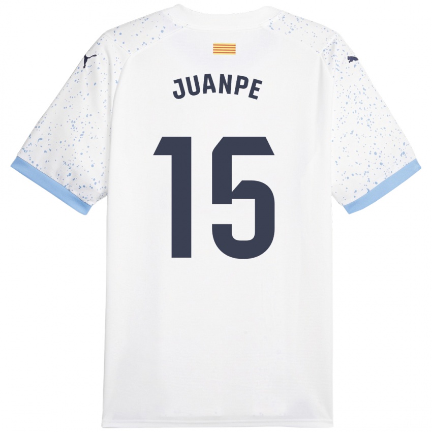 Kinder Juanpe #15 Weiß Auswärtstrikot Trikot 2023/24 T-Shirt