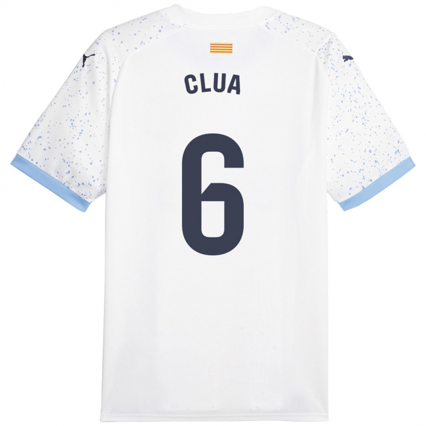 Kinder Silvi Clua #6 Weiß Auswärtstrikot Trikot 2023/24 T-Shirt