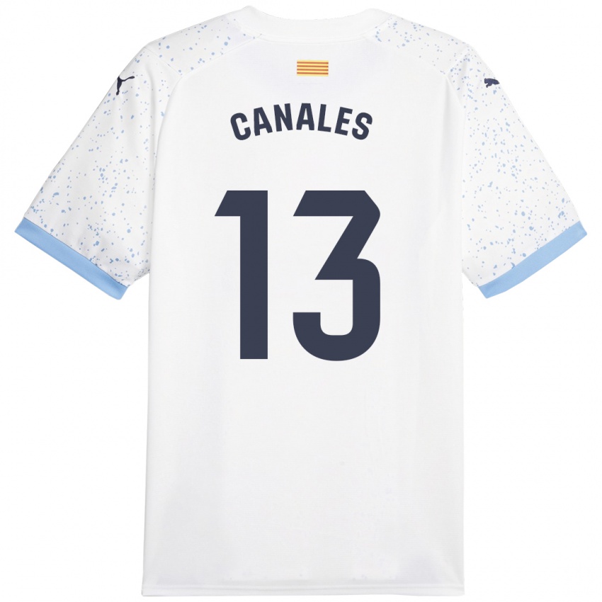 Kinder Juanvi Canales #13 Weiß Auswärtstrikot Trikot 2023/24 T-Shirt