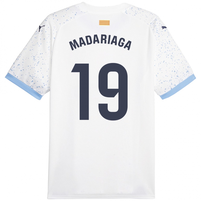 Kinder Génesis Madariaga #19 Weiß Auswärtstrikot Trikot 2023/24 T-Shirt