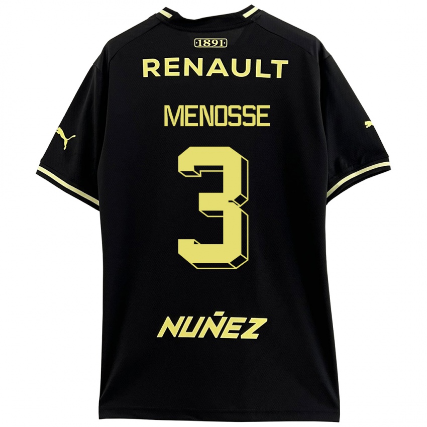 Kinder Hernán Menosse #3 Schwarz Auswärtstrikot Trikot 2023/24 T-Shirt