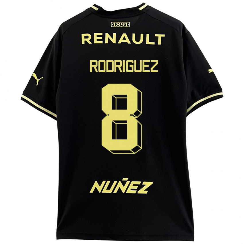 Kinder Sebastián Rodríguez #8 Schwarz Auswärtstrikot Trikot 2023/24 T-Shirt