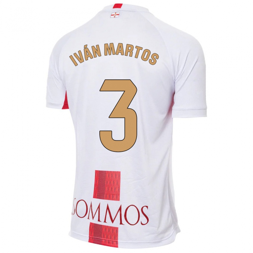 Kinder Iván Martos #3 Weiß Auswärtstrikot Trikot 2023/24 T-Shirt