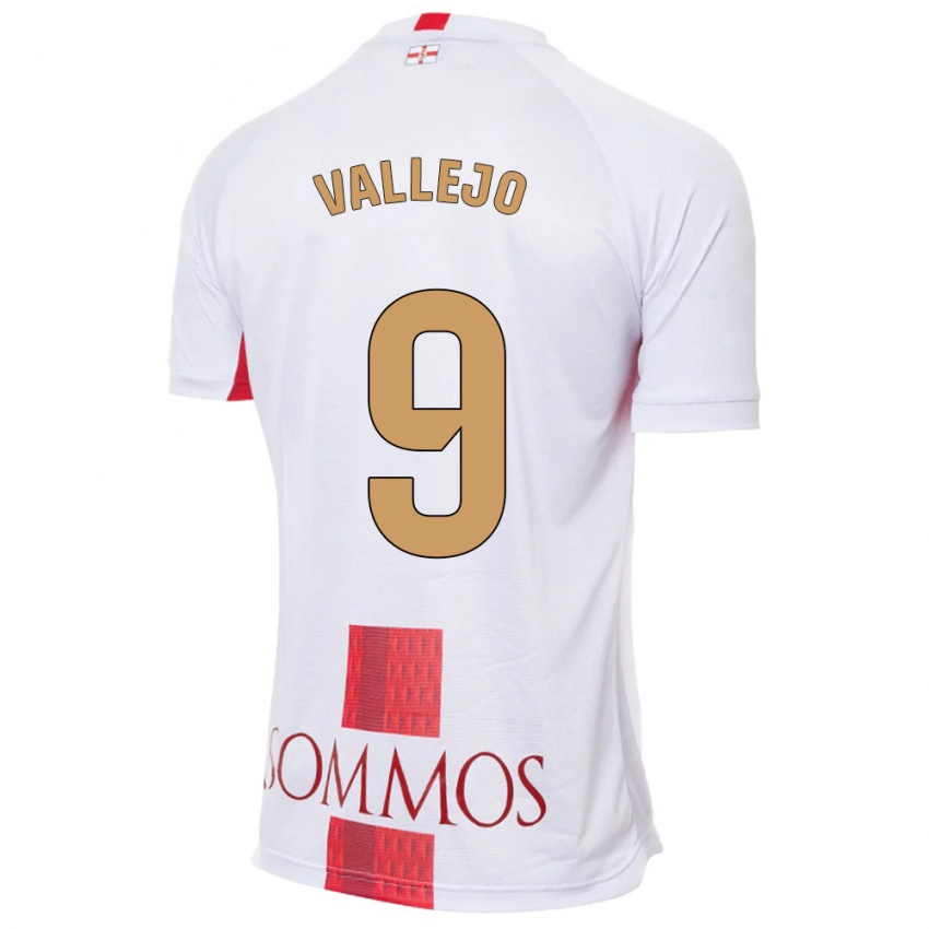 Kinder Hugo Vallejo #9 Weiß Auswärtstrikot Trikot 2023/24 T-Shirt