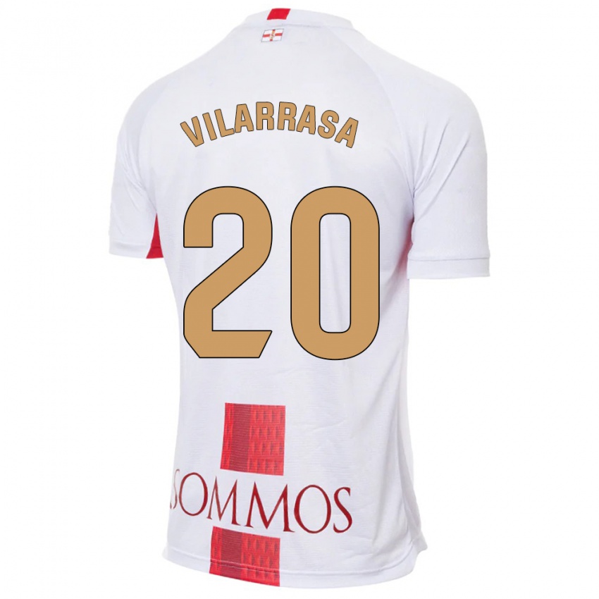 Kinder Ignasi Vilarrasa #20 Weiß Auswärtstrikot Trikot 2023/24 T-Shirt