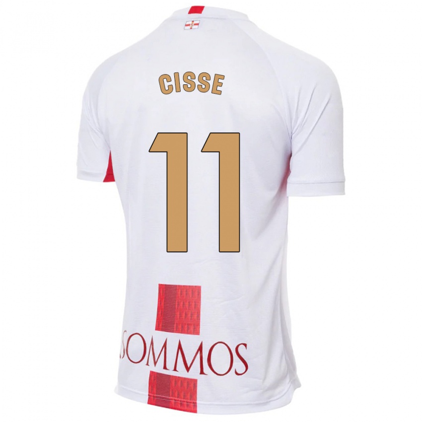 Kinder Bakary Cissé #11 Weiß Auswärtstrikot Trikot 2023/24 T-Shirt