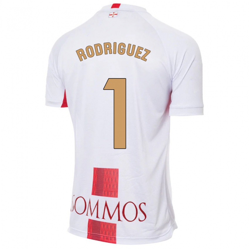 Kinder Nuria Rodríguez #1 Weiß Auswärtstrikot Trikot 2023/24 T-Shirt