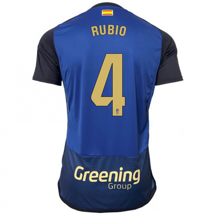 Kinder Miguel Rubio #4 Marine Auswärtstrikot Trikot 2023/24 T-Shirt