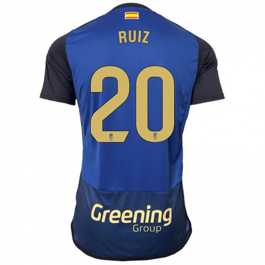 Kinder Sergio Ruiz #20 Marine Auswärtstrikot Trikot 2023/24 T-Shirt