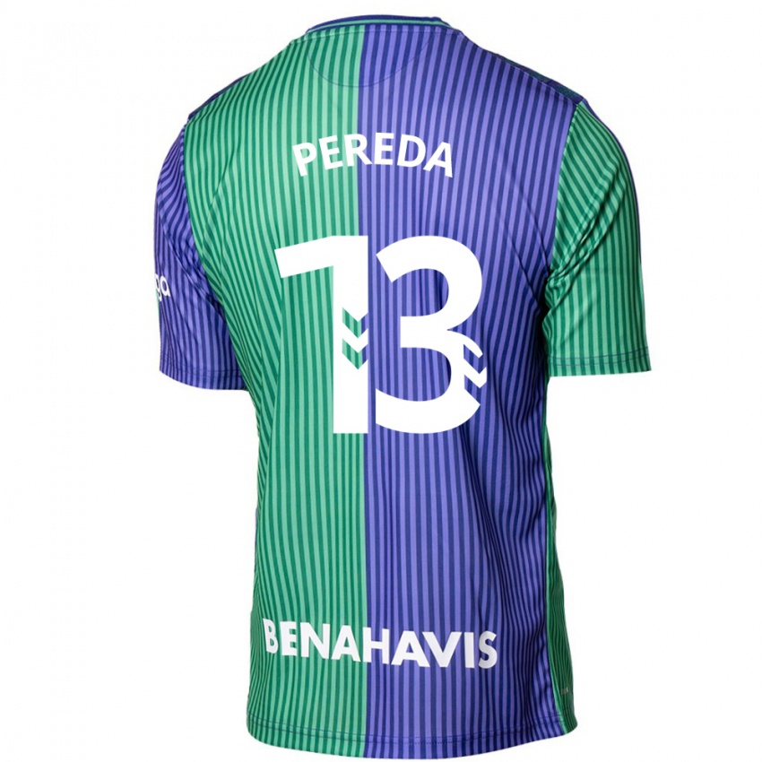 Kinder Adrián Pereda #13 Grün Blau Auswärtstrikot Trikot 2023/24 T-Shirt