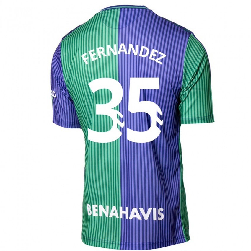 Kinder Inés Fernández #35 Grün Blau Auswärtstrikot Trikot 2023/24 T-Shirt