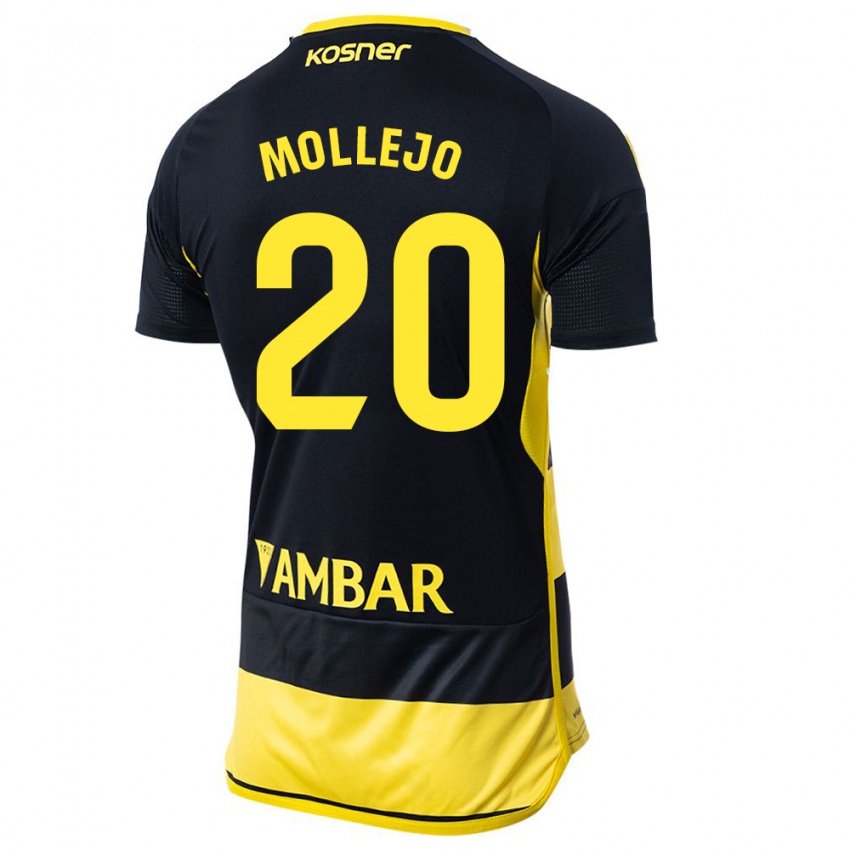 Kinder Victor Mollejo #20 Schwarz Gelb Auswärtstrikot Trikot 2023/24 T-Shirt