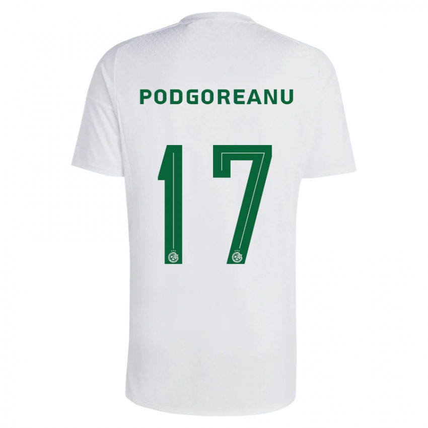 Kinder Suf Podgoreanu #17 Grün Blau Auswärtstrikot Trikot 2023/24 T-Shirt