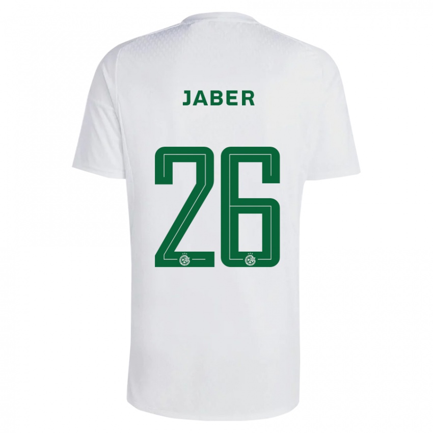 Kinder Mahmoud Jaber #26 Grün Blau Auswärtstrikot Trikot 2023/24 T-Shirt