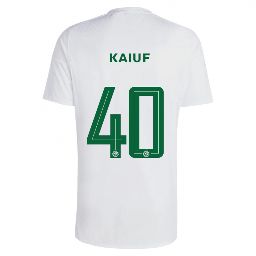 Kinder Sharif Kaiuf #40 Grün Blau Auswärtstrikot Trikot 2023/24 T-Shirt