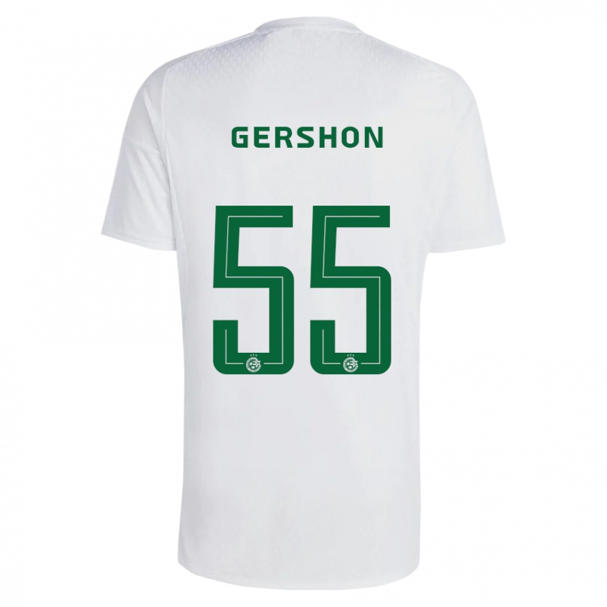 Kinder Rami Gershon #55 Grün Blau Auswärtstrikot Trikot 2023/24 T-Shirt