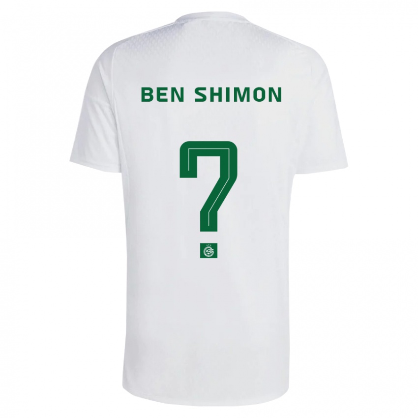 Kinder Elad Ben Shimon #0 Grün Blau Auswärtstrikot Trikot 2023/24 T-Shirt