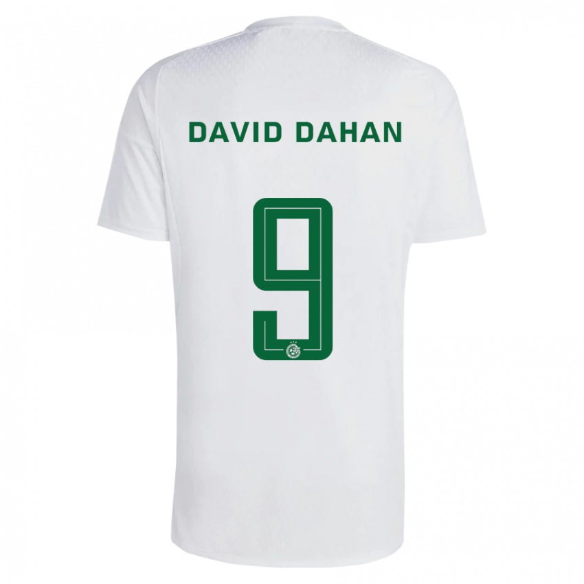 Kinder Omer David Dahan #9 Grün Blau Auswärtstrikot Trikot 2023/24 T-Shirt