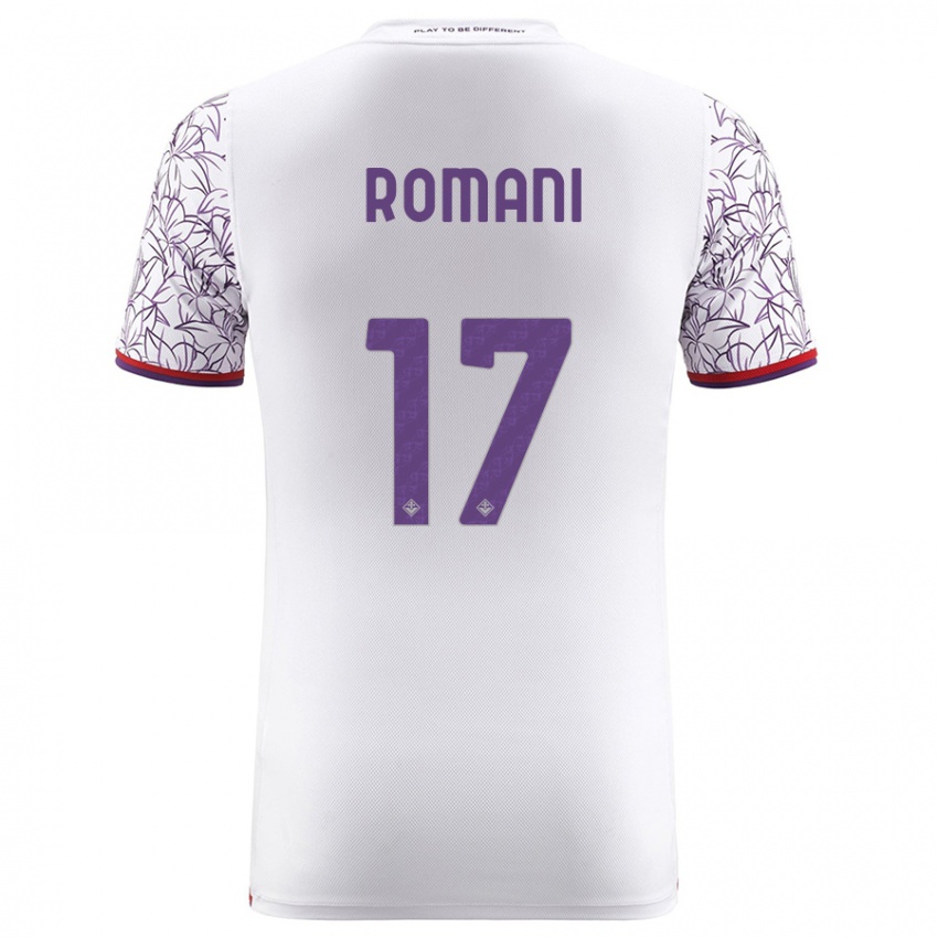 Kinder Lorenzo Romani #17 Weiß Auswärtstrikot Trikot 2023/24 T-Shirt