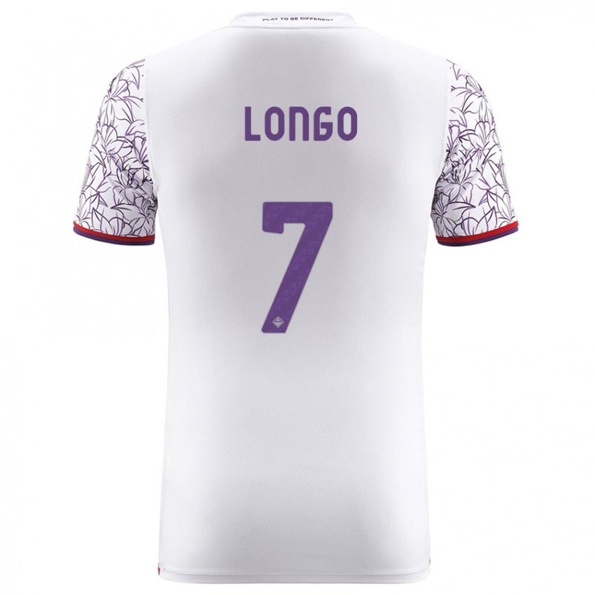 Kinder Miriam Longo #7 Weiß Auswärtstrikot Trikot 2023/24 T-Shirt