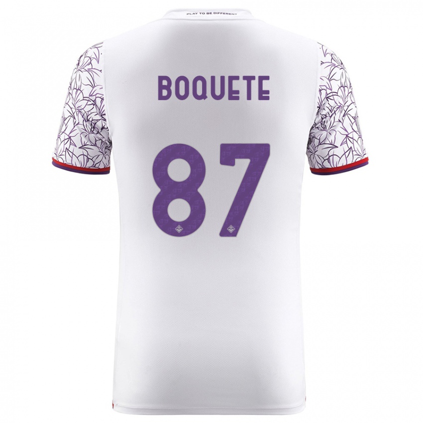 Kinder Veronica Boquete #87 Weiß Auswärtstrikot Trikot 2023/24 T-Shirt