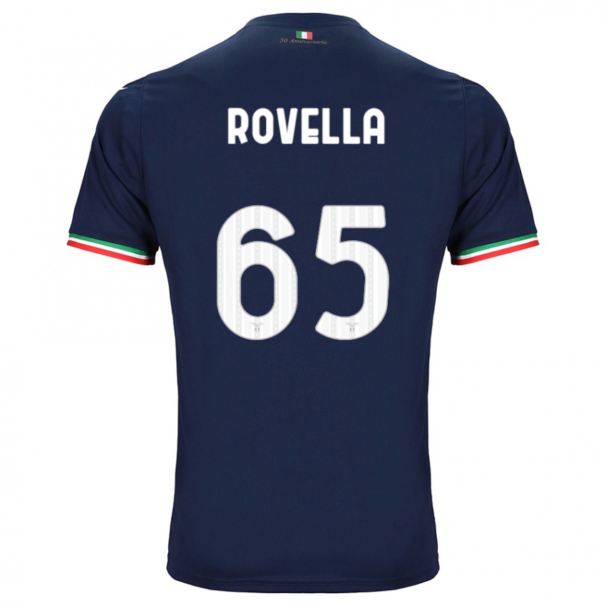 Kinder Nicolo Rovella #65 Marine Auswärtstrikot Trikot 2023/24 T-Shirt