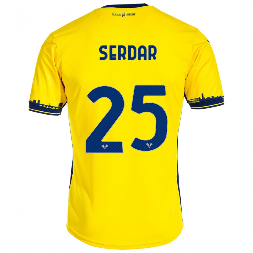 Kinder Suat Serdar #25 Gelb Auswärtstrikot Trikot 2023/24 T-Shirt