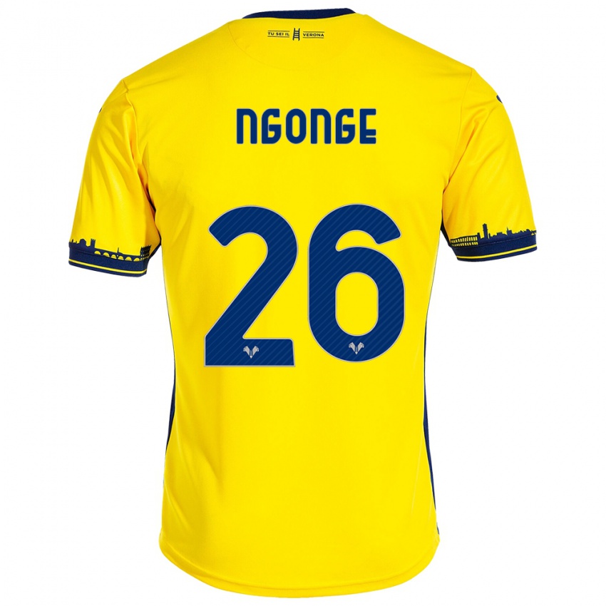 Kinder Cyril Ngonge #26 Gelb Auswärtstrikot Trikot 2023/24 T-Shirt