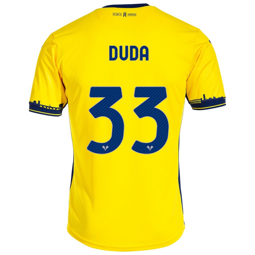 Kinder Ondrej Duda #33 Gelb Auswärtstrikot Trikot 2023/24 T-Shirt