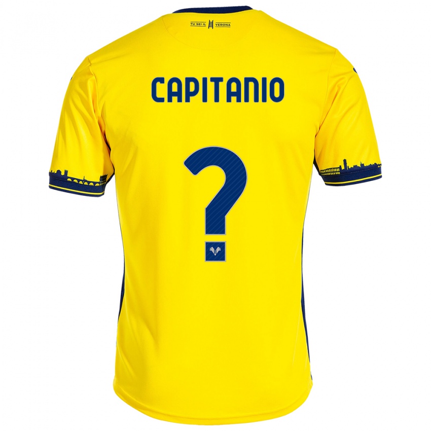 Kinder Alex Capitanio #0 Gelb Auswärtstrikot Trikot 2023/24 T-Shirt