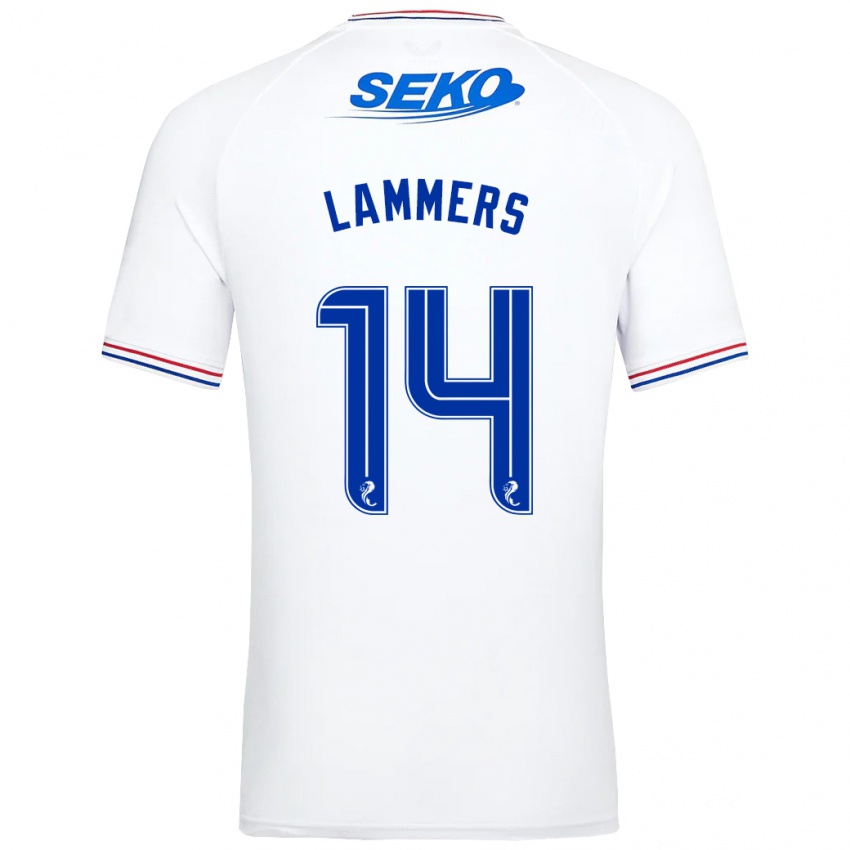 Kinder Sam Lammers #14 Weiß Auswärtstrikot Trikot 2023/24 T-Shirt