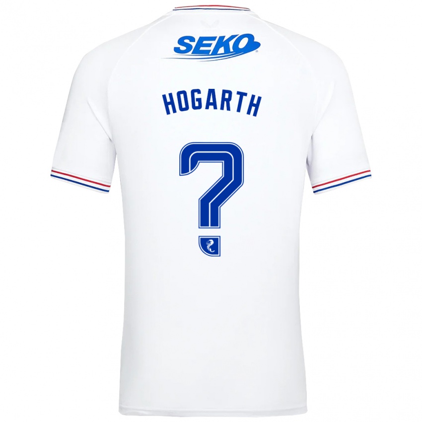 Kinder Jay Hogarth #0 Weiß Auswärtstrikot Trikot 2023/24 T-Shirt