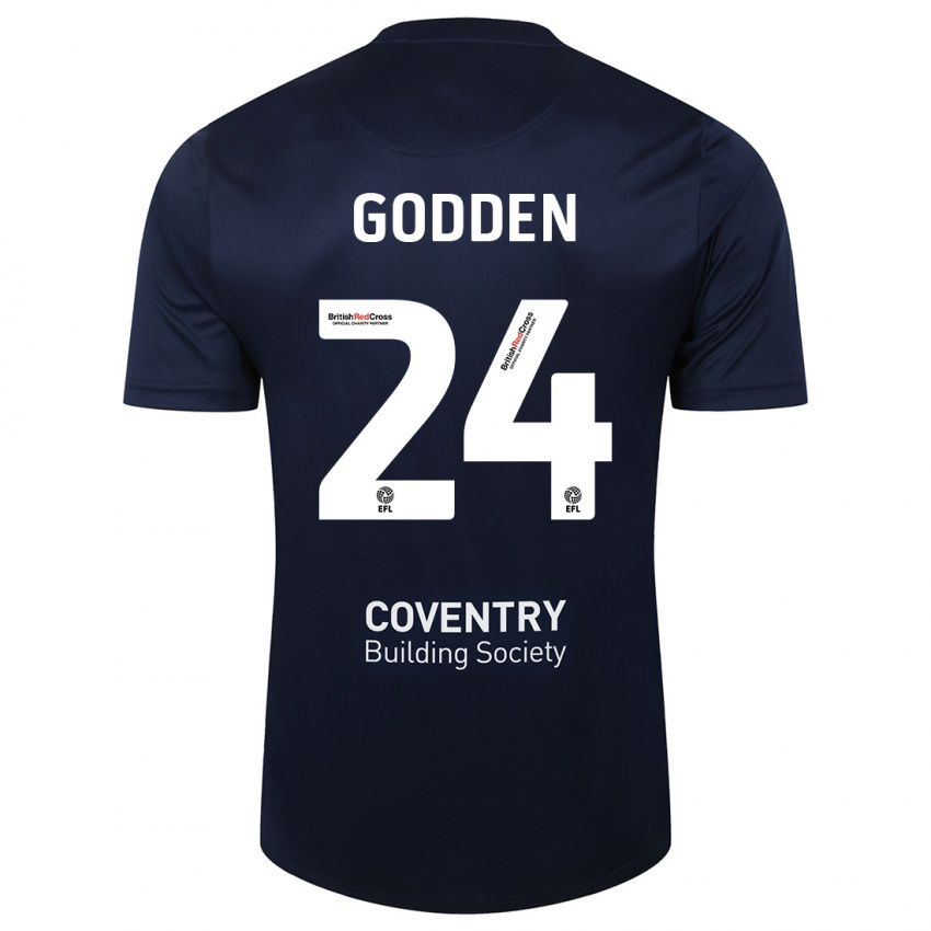 Kinder Matt Godden #24 Rote Marine Auswärtstrikot Trikot 2023/24 T-Shirt