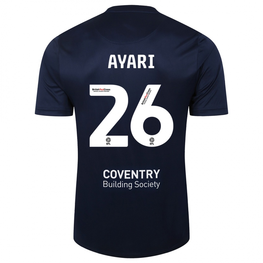 Kinder Yasin Ayari #26 Rote Marine Auswärtstrikot Trikot 2023/24 T-Shirt