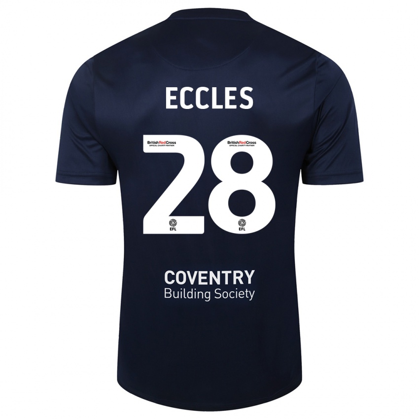 Kinder Josh Eccles #28 Rote Marine Auswärtstrikot Trikot 2023/24 T-Shirt