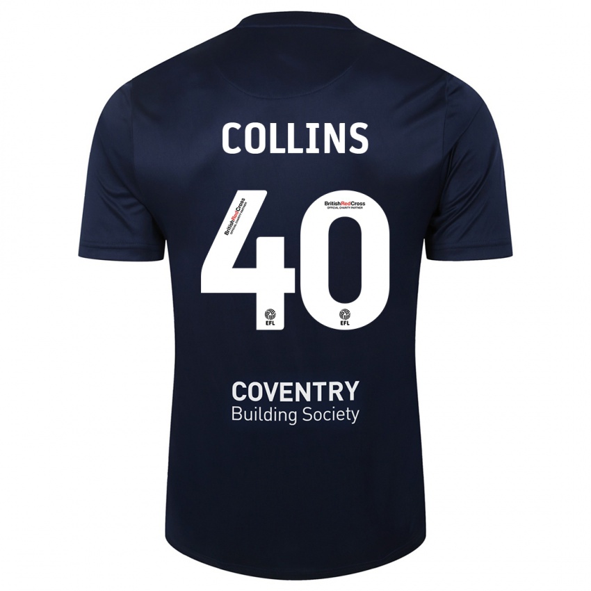 Kinder Brad Collins #40 Rote Marine Auswärtstrikot Trikot 2023/24 T-Shirt