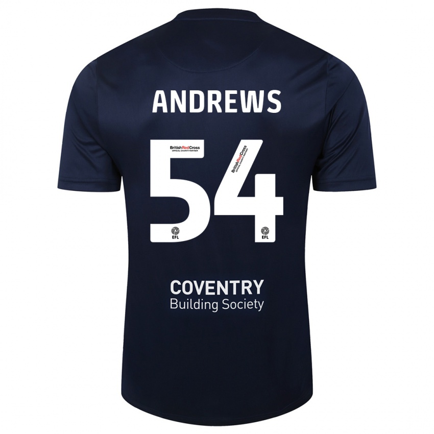 Kinder Kai Andrews #54 Rote Marine Auswärtstrikot Trikot 2023/24 T-Shirt