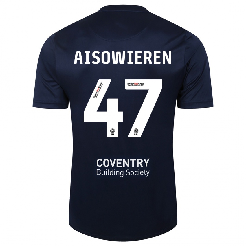 Kinder Evan Eghosa Aisowieren #47 Rote Marine Auswärtstrikot Trikot 2023/24 T-Shirt