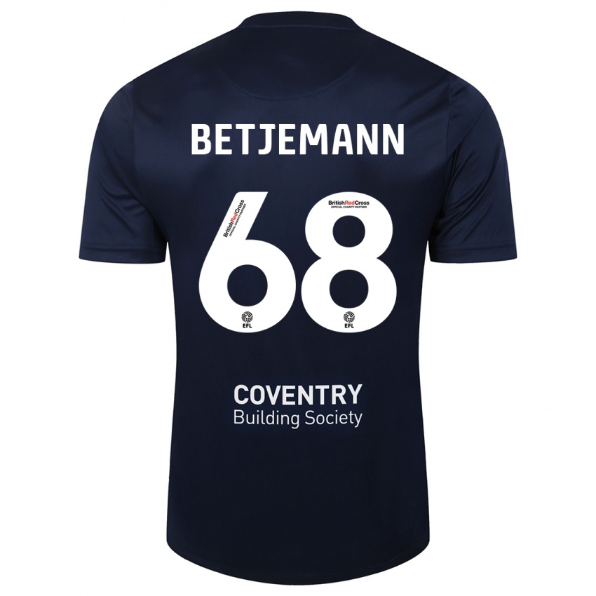 Kinder Elliot Betjemann #68 Rote Marine Auswärtstrikot Trikot 2023/24 T-Shirt