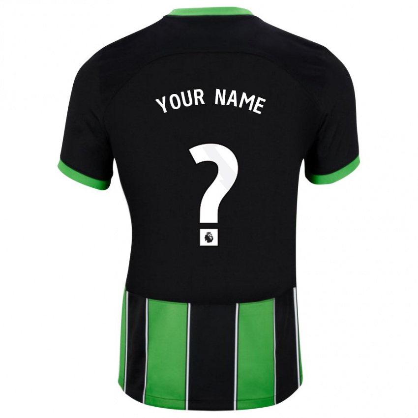 Kinder Ihren Namen #0 Schwarz Grün Auswärtstrikot Trikot 2023/24 T-Shirt