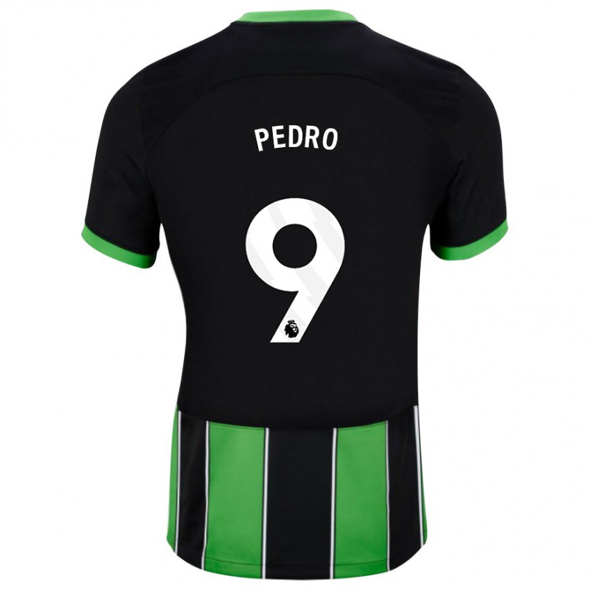 Kinder João Pedro #9 Schwarz Grün Auswärtstrikot Trikot 2023/24 T-Shirt