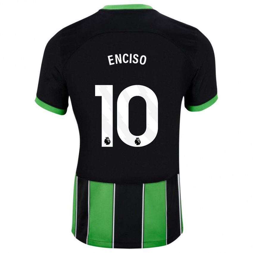 Kinder Julio Enciso #10 Schwarz Grün Auswärtstrikot Trikot 2023/24 T-Shirt