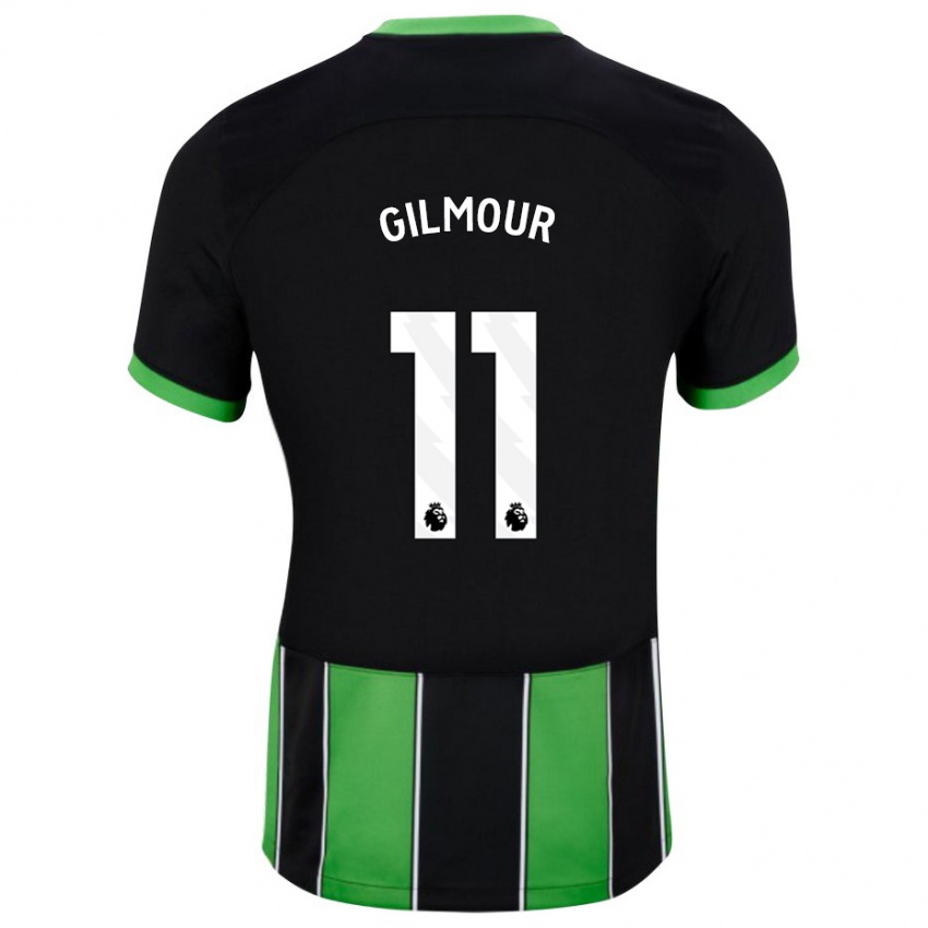 Kinder Billy Gilmour #11 Schwarz Grün Auswärtstrikot Trikot 2023/24 T-Shirt